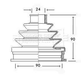 BORG & BECK Paljekumisarja, vetoakseli BCB2281